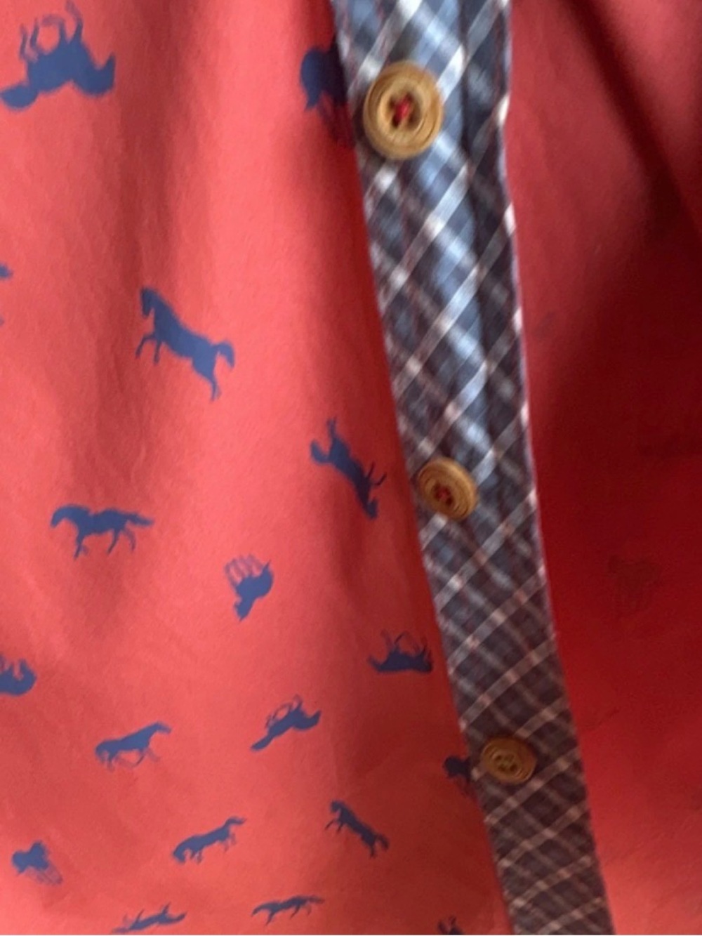 Matilda Jane Joanna Gaines Men’s Short-Sleeve Button Up Shirt Horse Print Size L - Picture 6 of 7